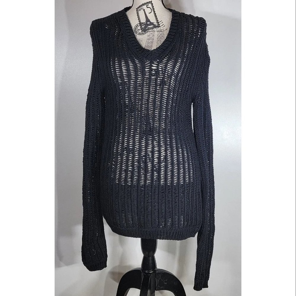 Rick Owens SS16 Cyclops Structured Knit Sweater, Black Size Small NWOT - Picture 3 of 8
